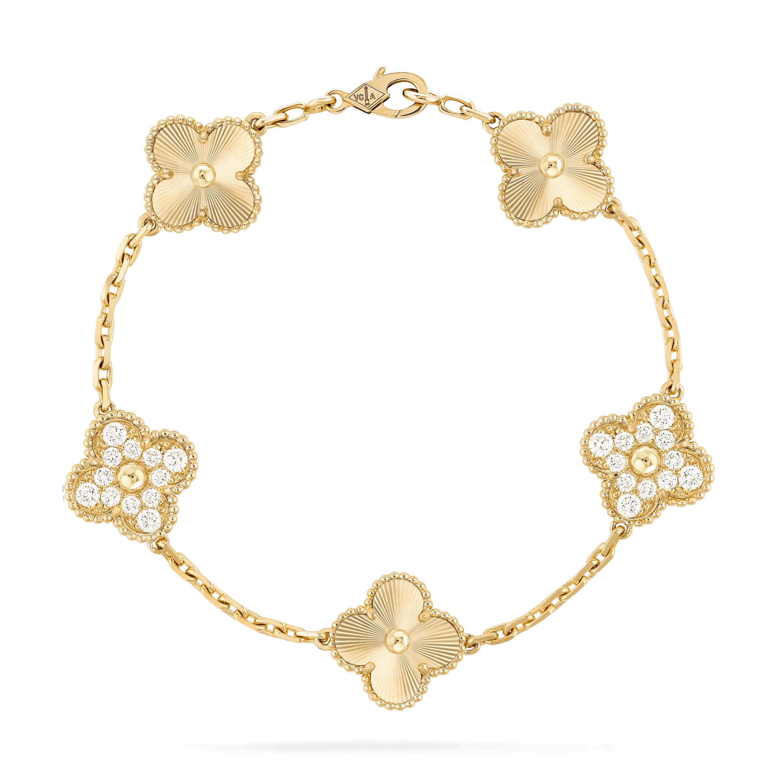 Van Cleef & Arpels Vintage Alhambra bracelet, 5 motifs yellow go