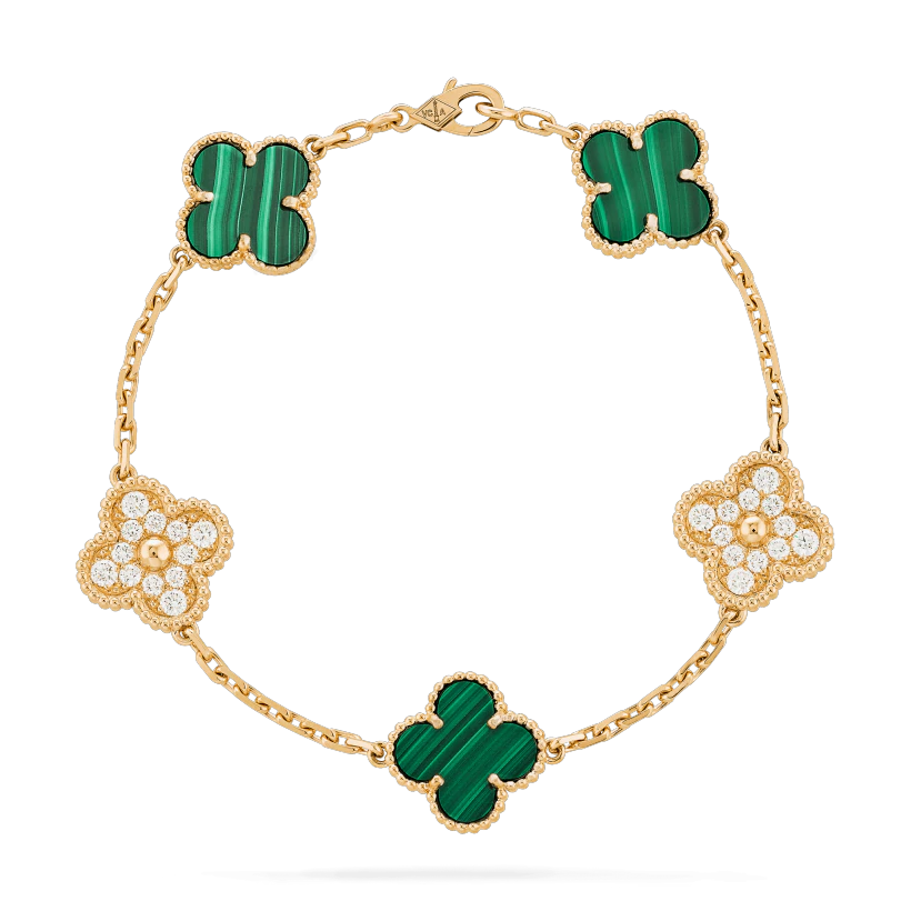 Van Cleef & Arpels Vintage Alhambra bracelet, 5 motifs yellow go