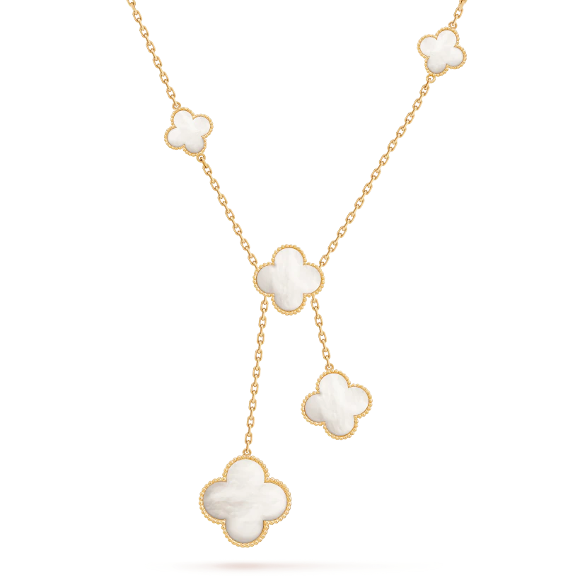 Van Cleef & Arpels Magic Alhambra Necklace, 6 Motifs Yellow Gold