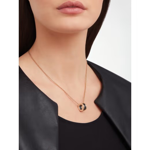 Bvlgari B.zero1 Necklace Rose Gold with Ceramic